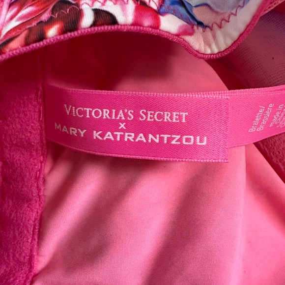 Victoria's Secret X Mary Katrantzou Pink Long Line Demi Bra Size 32 DD - Picture 6 of 7
